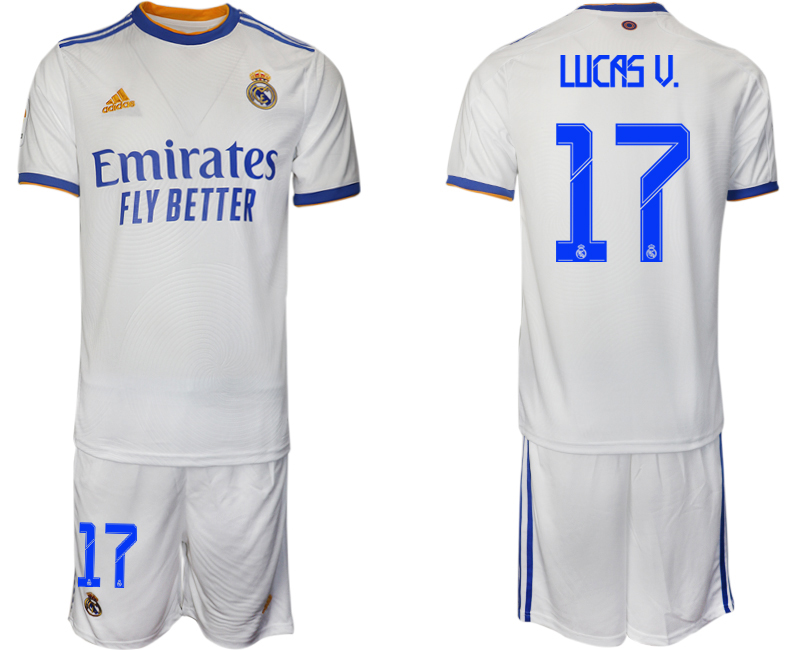 Men 2021-2022 Club Real Madrid home white #17 Soccer Jerseys->real madrid jersey->Soccer Club Jersey